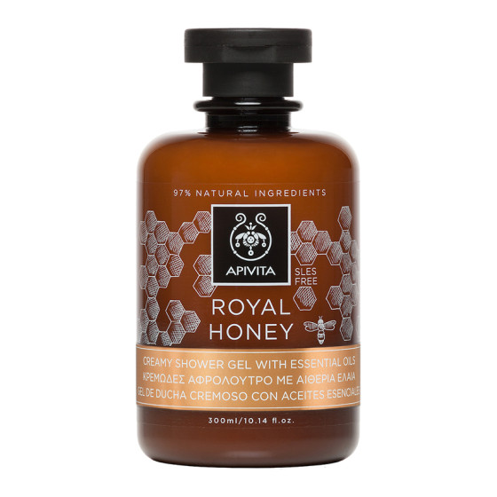 Apivita Royal Honey Shower Gel Κρεμώδες Αφρόλουτρο με Αιθέρια Έλαια & Μέλι 250ml