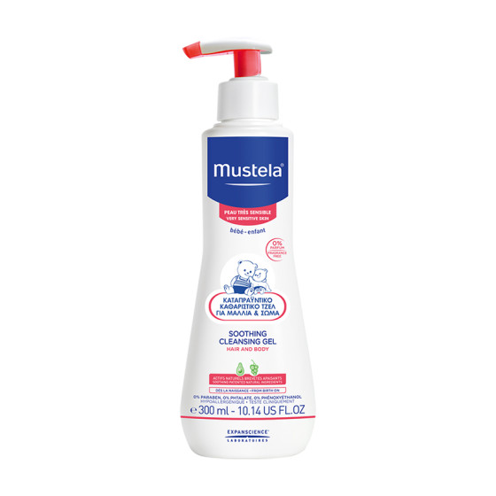 Mustela Sensitive Καταπραϋντικό Καθαριστικό Gel για Μαλλιά και Σώμα 300ml